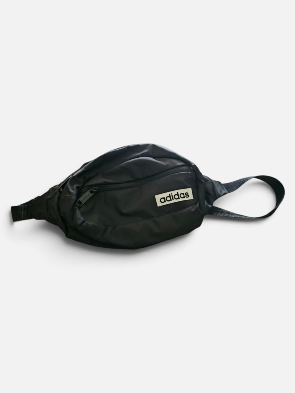 adidas Black Waist Bag with White Logo